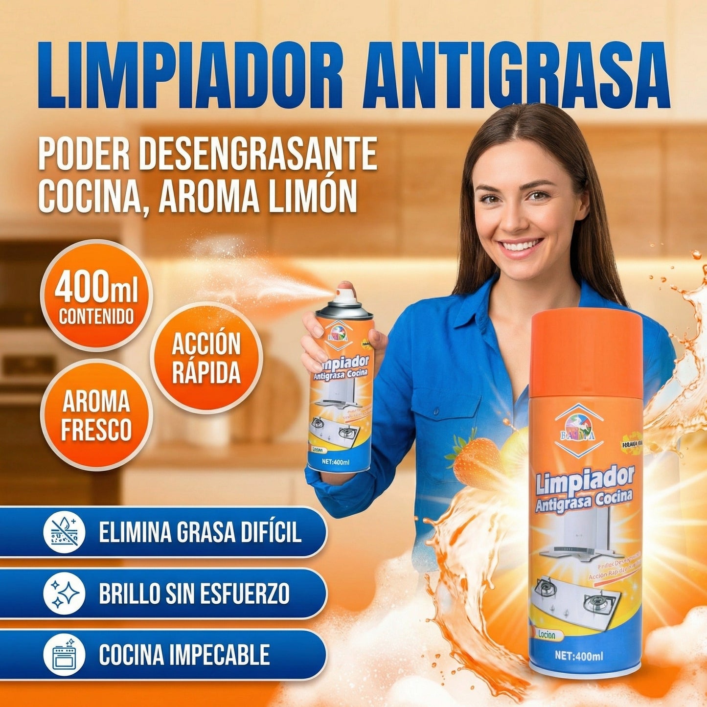 PowerClear ™ Spray Desengrasaste de Cocina